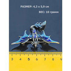 Брошь, стразы, 1 шт., голубой Petro Jewelry