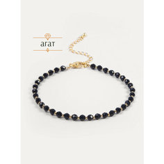 Браслет-нить BL Jewelry, агат, 1 шт., размер 17 см, Черный агат