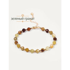 Браслет-нить BL Jewelry, гранат, 1 шт., размер 19 см, зеленый