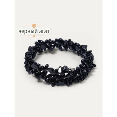 Жесткий браслет BL Jewelry, агат, 1 шт., размер 19 см, Черный агат