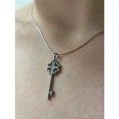 Колье AVA PREMIUM, серебристый/белый