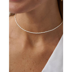 Чокер, длина 36 см, бежевый, фиолетовый, белый Blue Jewelry