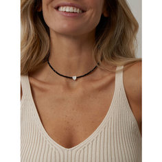 Чокер, перламутр, длина 36 см, черный, бежевый, фиолетовый Blue Jewelry