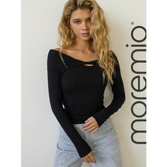Лонгслив moremio, размер 42, , черный