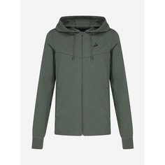 Толстовка Demix M D Basic Solid Terry Hooded Tracktop, размер 46, , темно-зеленый