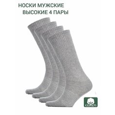 Носки POV TRIC Носки, комплект, 120 den, 4 пары, размер 41-45, серый меланж