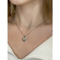 Колье AVA PREMIUM, серый/серебристый