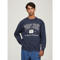 Свитшот Tommy Jeans, размер L, , темно-синий