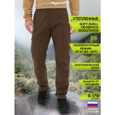 Брюки утеплённые Aquatic long, размер 48-50, коричневый