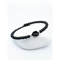 Браслет JEWELRY A VENTO, агат, 1 шт., размер 15 см, размер one size, диаметр 6 см, черный