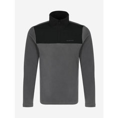 Джемпер GLISSADE Mens H/Z Fleece, размер 46, , серый/черный