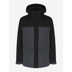 Куртка GLISSADE Mens Padded Jacket, размер 56/58, серый/черный