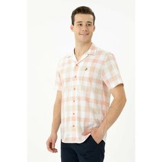 Рубашка U.S. POLO ASSN., размер L, бежевый, оранжевый