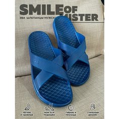Шлёпанцы Smile of Mister, размер 44, синий