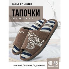 Тапочки Smile of Mister Кэжуал, размер 42/43, коричневый