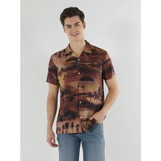 Рубашка COLINS, размер XL, коричневый