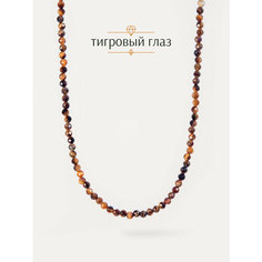 Колье BL Jewelry, тигровый глаз, длина 39 см, коричневый