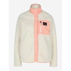 Джемпер PROTEST Protest AW25 Female Sherpa Jumper, размер 42, , розовый/белый