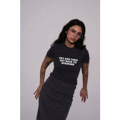 Футболка BYGG, 1 шт., размер XS/S, белый, черный