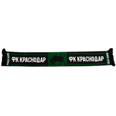Шарф для взрослых и детей,160х18 см, зеленый, белый, черный Football Game