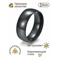 Кольцо обручальное, размер 18, черный Нет бренда