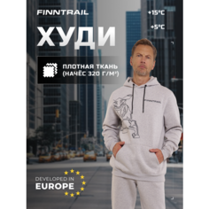 Худи Finntrail Футер с начёсом, размер XL, , серый