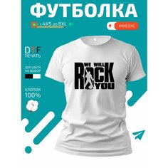 Футболка GoldenCate Queen Квин, размер XL, белый