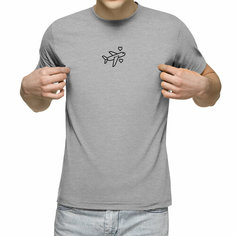 Футболка Us Basic, размер 2XL, серый меланж