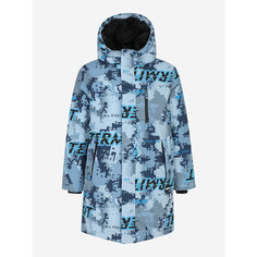 Пальто Termit Snowboarding Boys fake down coat, размер 140/146, серый