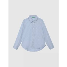 Школьная рубашка UNITED COLORS OF BENETTON, размер 130, голубой