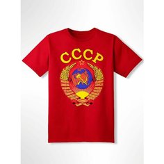 Футболка, размер 54, красный Нет бренда