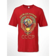 Футболка, размер 48, красный Нет бренда