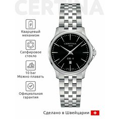 Наручные часы Certina DS-8, черный/серебряный