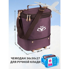Сумка дорожная СУМКА ПОБЕДА, 27х36х30 см, ручная кладь, пурпурный