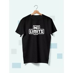 Футболка надпись no limits, размер XS, черный Hlopuska
