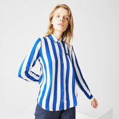 Рубашка LACOSTE Loose Fit, размер T40, cиний