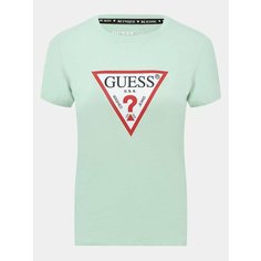 Футболка GUESS, размер XS, зелёный