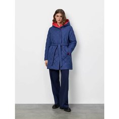 Пальто JUST CLOTHES, размер 50, синий/красный