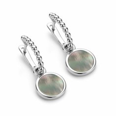 Серьги MINERAL NATION, серебро, 925 проба, перламутр
