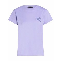 Футболка Karl Lagerfeld Ikonik Jelly, размер XS, фиолетовый