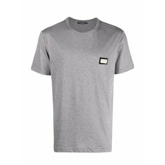 Футболка DOLCE & GABBANA DG Essentials, размер 56 IT, серый