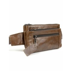 Сумка поясная , коричневый Нет бренда