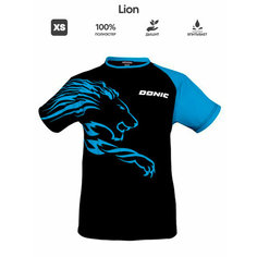 Футболка спортивная Donic Lion, 1 шт., размер XS, черный/синий
