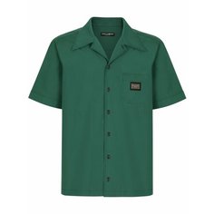 Рубашка DOLCE & GABBANA Essentials, размер 39 COL, зелeный