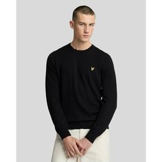 Джемпер Lyle & Scott Cotton Merino Crew Neck Jumper, размер L, , черный оникс