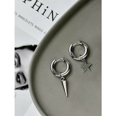 Серьги с подвесками, конго ELTANIKA, серебристый