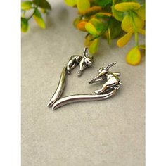 Серьги двусторонние, пусеты SILVER CLAW, серебристый