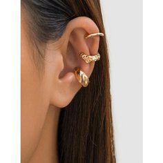 Серьги каффы, золотой Zilaya Glam