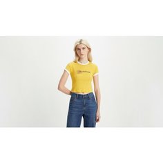 Футболка Levis Women Silver Tab Crew Neck T-Shirt, 1 шт., размер XS, желтый Levis®