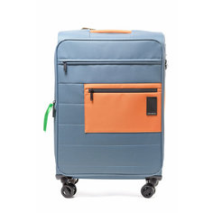 Чемодан Samsonite, 40 л, размер S, голубой/оранжевый